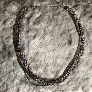 Two-tone Layered Chain Link Necklace